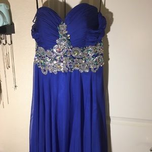 Fiesta Blue Gems Prom Dress